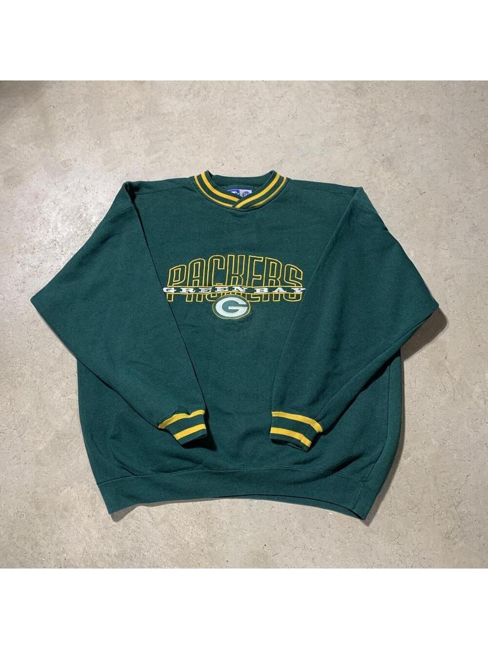 Vintage 90s Starter Green Bay Packers V-Neck Sweatshirt Mens XXL NFL